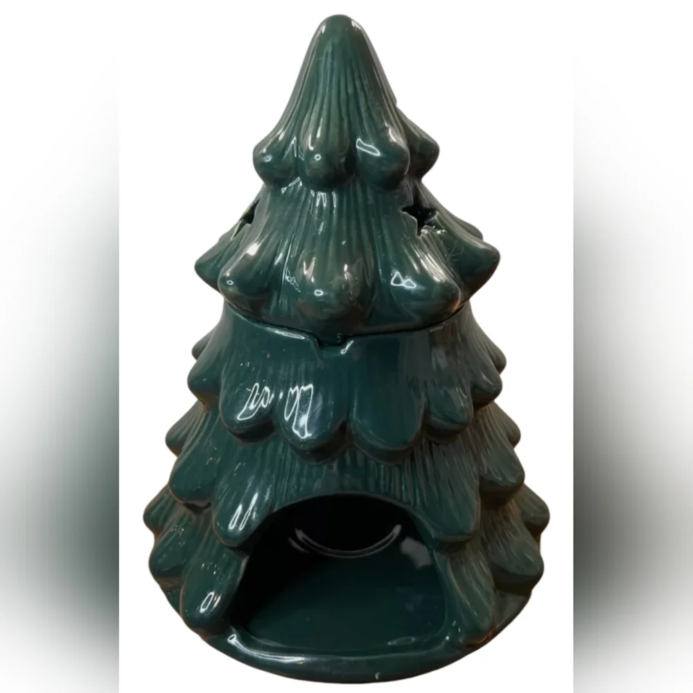 Biedermann Porcelain Christmas Tree Candle Warmer for Scented Wax Home Decor
